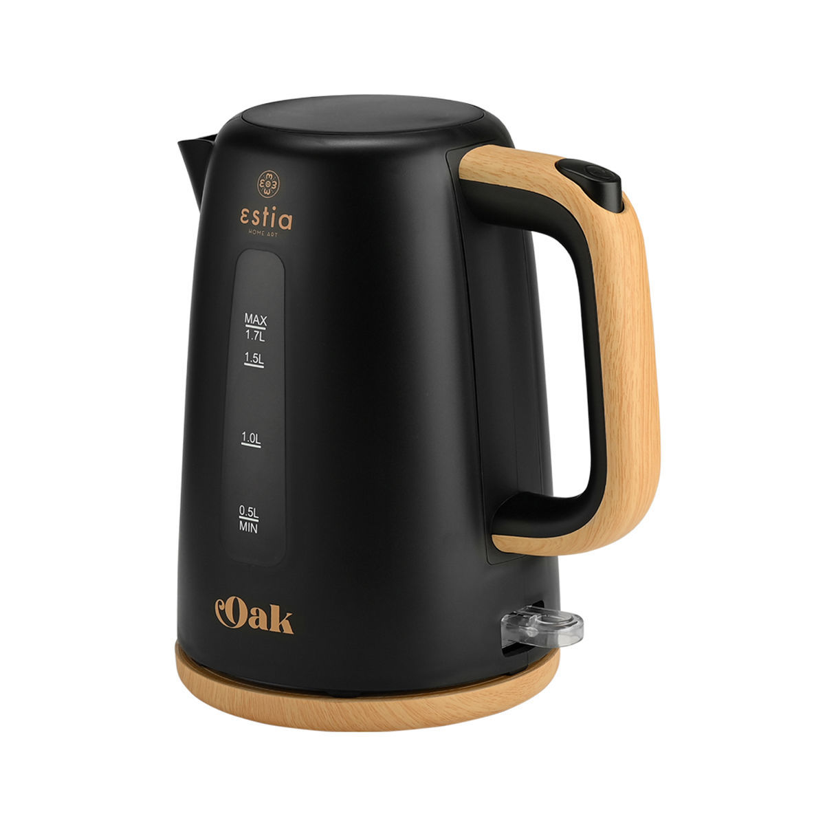 ESTIA ΒΡΑΣΤΗΡΑΣ OAK ΠΛΑΣΤΙΚΟΣ 2200w 1.7lt ΜΑΥΡΟΣ - Image 2