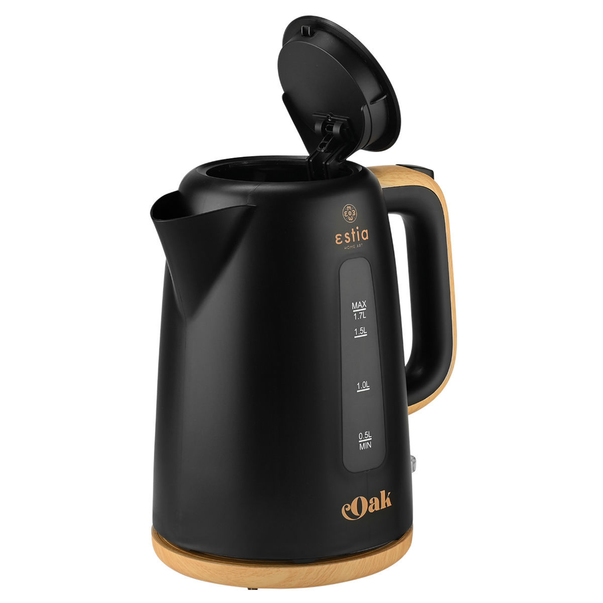 ESTIA ΒΡΑΣΤΗΡΑΣ OAK ΠΛΑΣΤΙΚΟΣ 2200w 1.7lt ΜΑΥΡΟΣ - Image 3