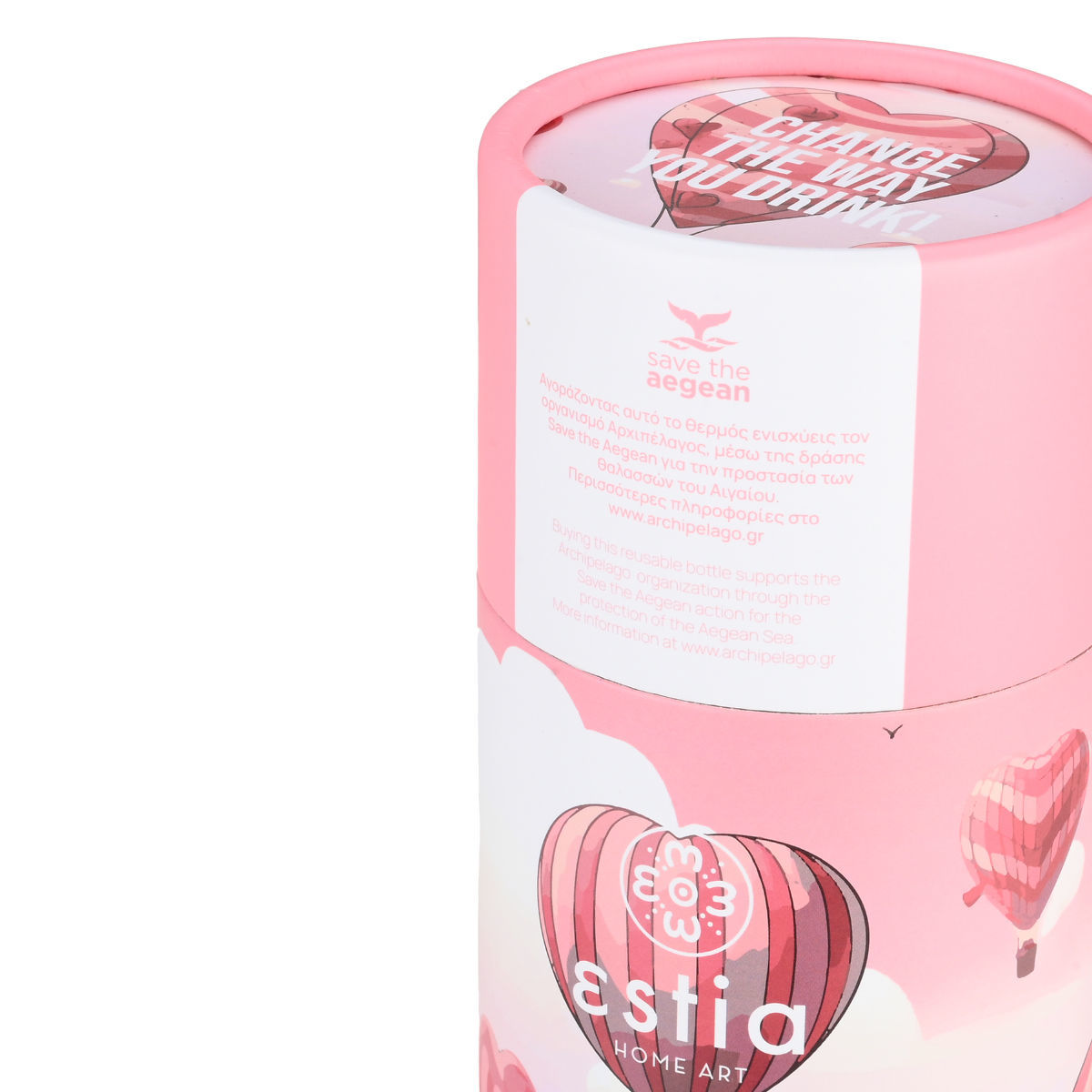 ESTIA ΘΕΡΜΟΣ TRAVEL FLASK SAVE THE AEGEAN 500ml LOVE ASCEND - Image 5