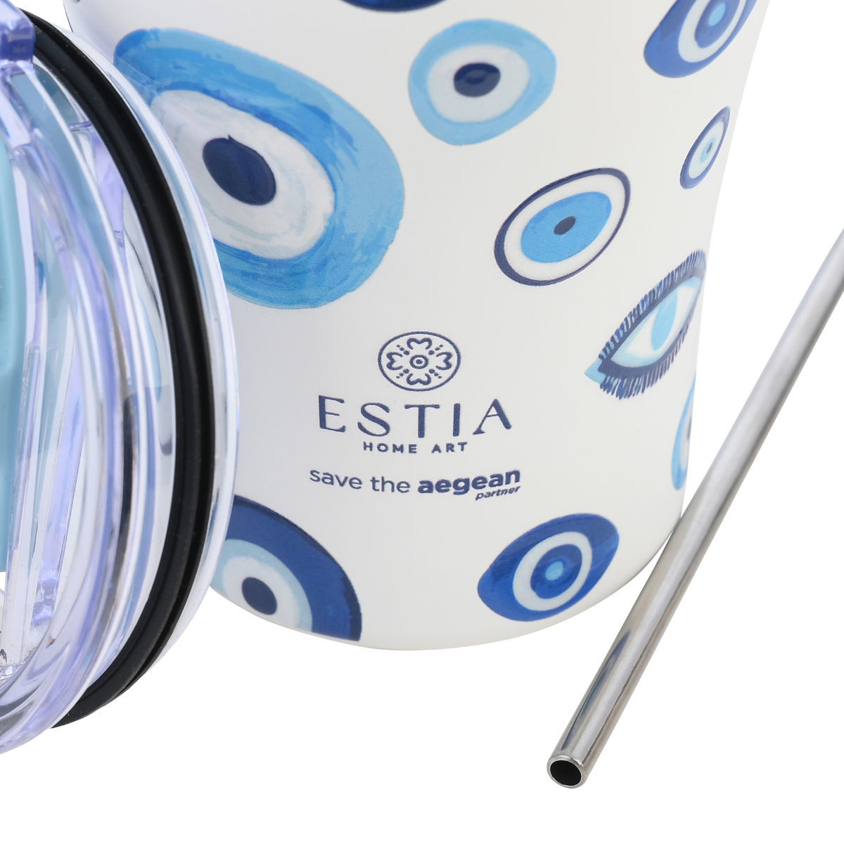 ESTIA ΘΕΡΜΟΣ COFFEE MUG SAVE THE AEGEAN 350ml SPIRIT OF LUCK - Image 2