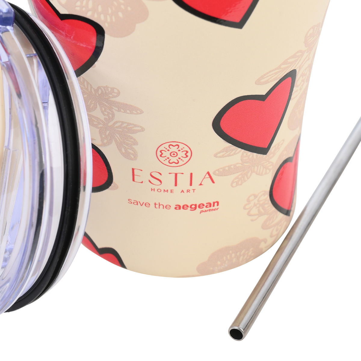 ESTIA ΘΕΡΜΟΣ COFFEE MUG SAVE THE AEGEAN 350ml TENDER LACE - Image 2