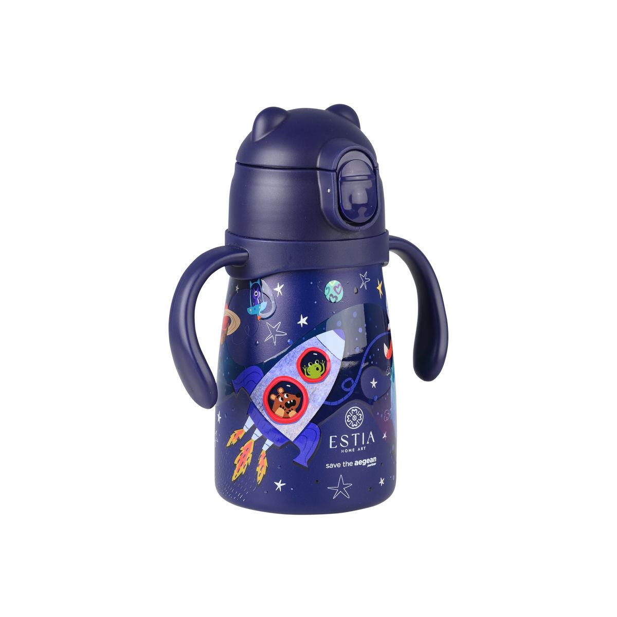 ESTIA ΘΕΡΜΟΣ ΠΑΙΔΙΚΟ BUBBLE BOTTLE SAVE THE AEGEAN 300ml SOLAR JUMP - Image 2