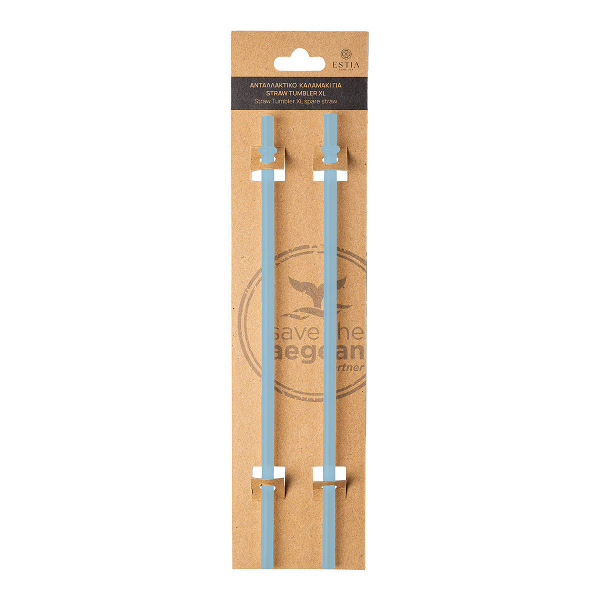 ESTIA ΑΝΤΑΛΛΑΚΤΙΚΑ ΚΑΛΑΜΑΚΙΑ STRAW TUMBLER XL 900ml SKY GARDEN 2 ΤΕΜ