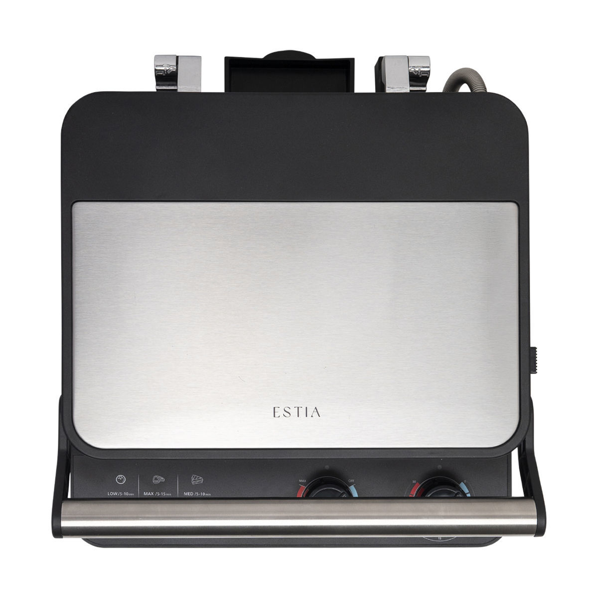 ESTIA ΣΑΝΤΟΥΙΤΣΙΕΡΑ ΓΚΡΙΛΙΕΡΑ INOXSENSE 4 ΘΕΣΕΩΝ 2000W ΜΕ ΑΠΟΣΠΩΜΕΝΕΣ ΑΝΤΙΚΟΛΛΗΤΙΚΕΣ ΠΛΑΚΕΣ