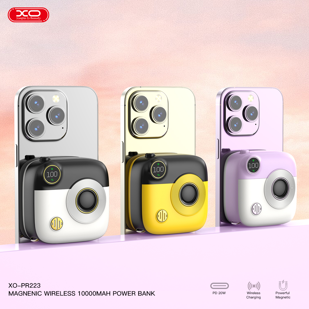 XO PR223 Κάμερα με Ψηφιακή Οθόνη και Power Bank Γρήγορης Φόρτισης 10000mAh (Μαύρο & Κίτρινο) - Image 3