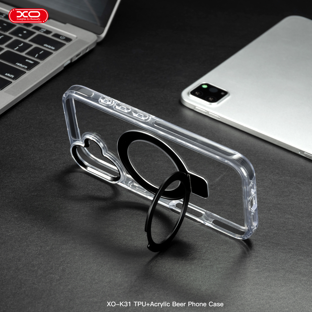 XO K31 Θήκη IPhone 16 Pro Max 6,9" TPU + Ακρυλική με Μαγνήτη Μαύρο - Image 2