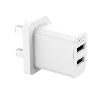 XO L109 Φορτιστής UK με Δύο Θύρες USB-A 2.4A