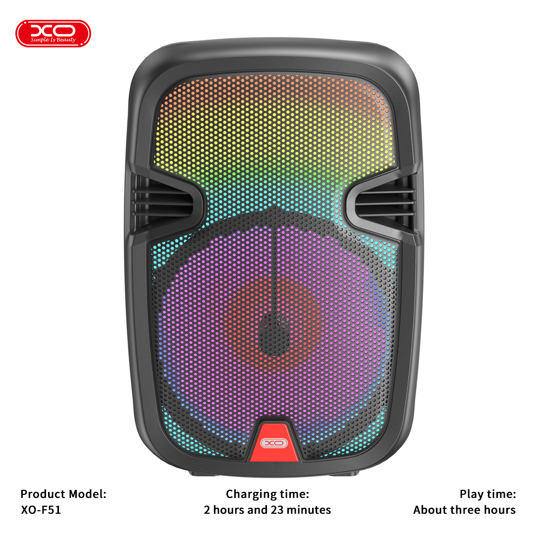 XO F51 Πολύχρωμο Jade Ηχείο Speaker RGB Bluetooth - Image 2