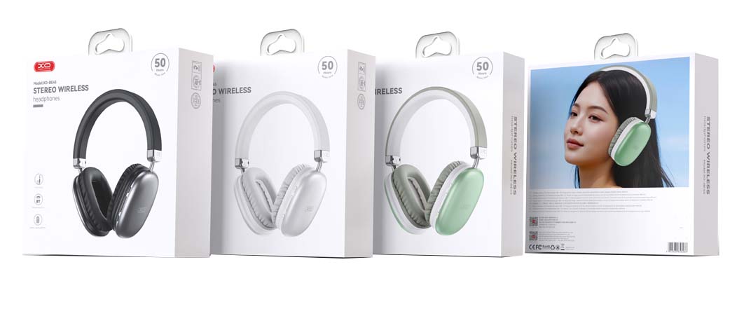XO BE45 Beiguo Φορητά Ακουστικά Κεφαλής Bluetooth Ασημί - Image 2