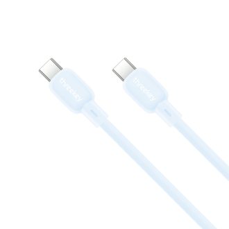 ThreeKey TK-NB09 Καλώδιο Σιλικόνης Type-C σε Type-C 60W Μπλε
