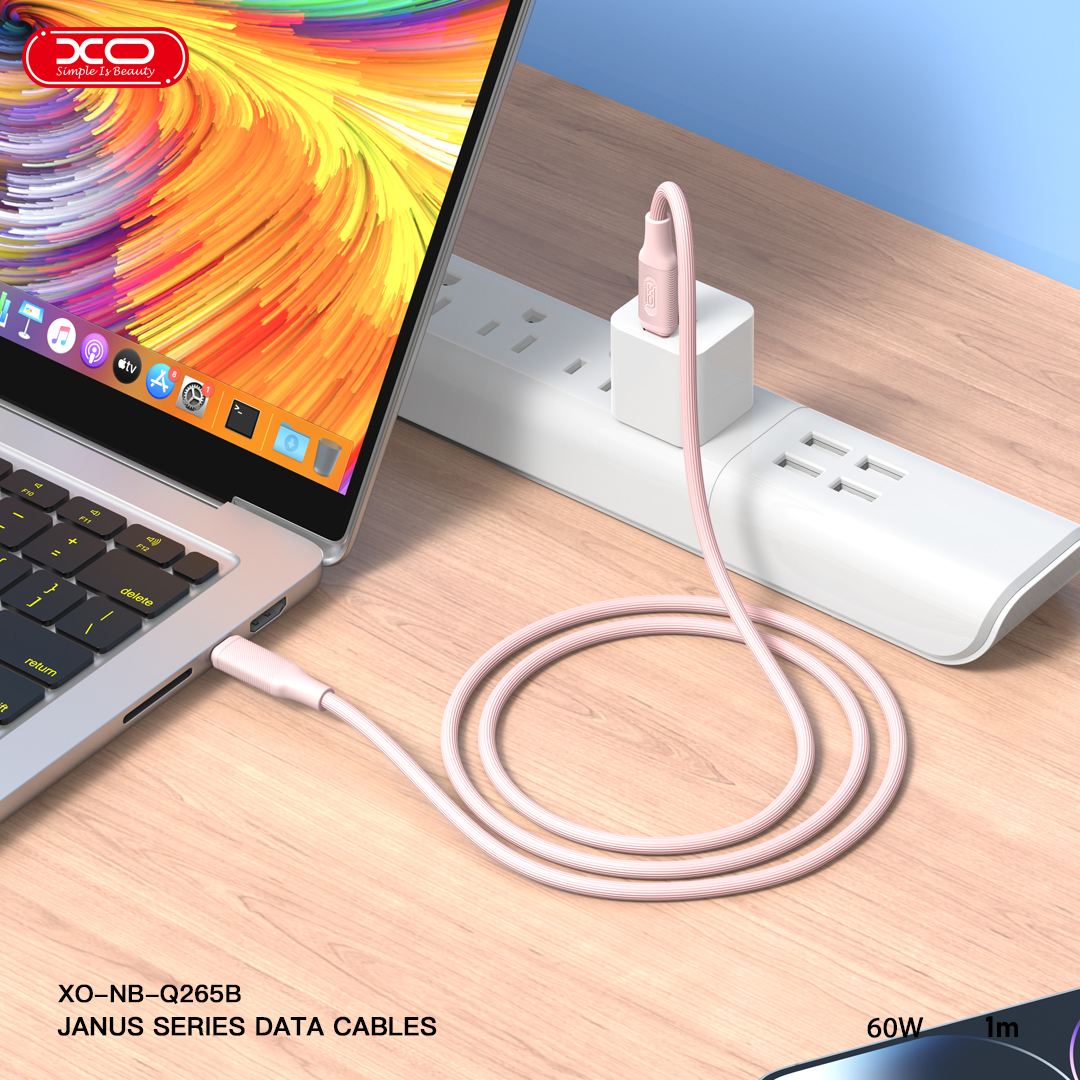XO NB-Q265A PD 27W Καλώδιο Αντάπτορας Type-C σε Lightning Μινιμαλιστικό Ροζ - Image 2
