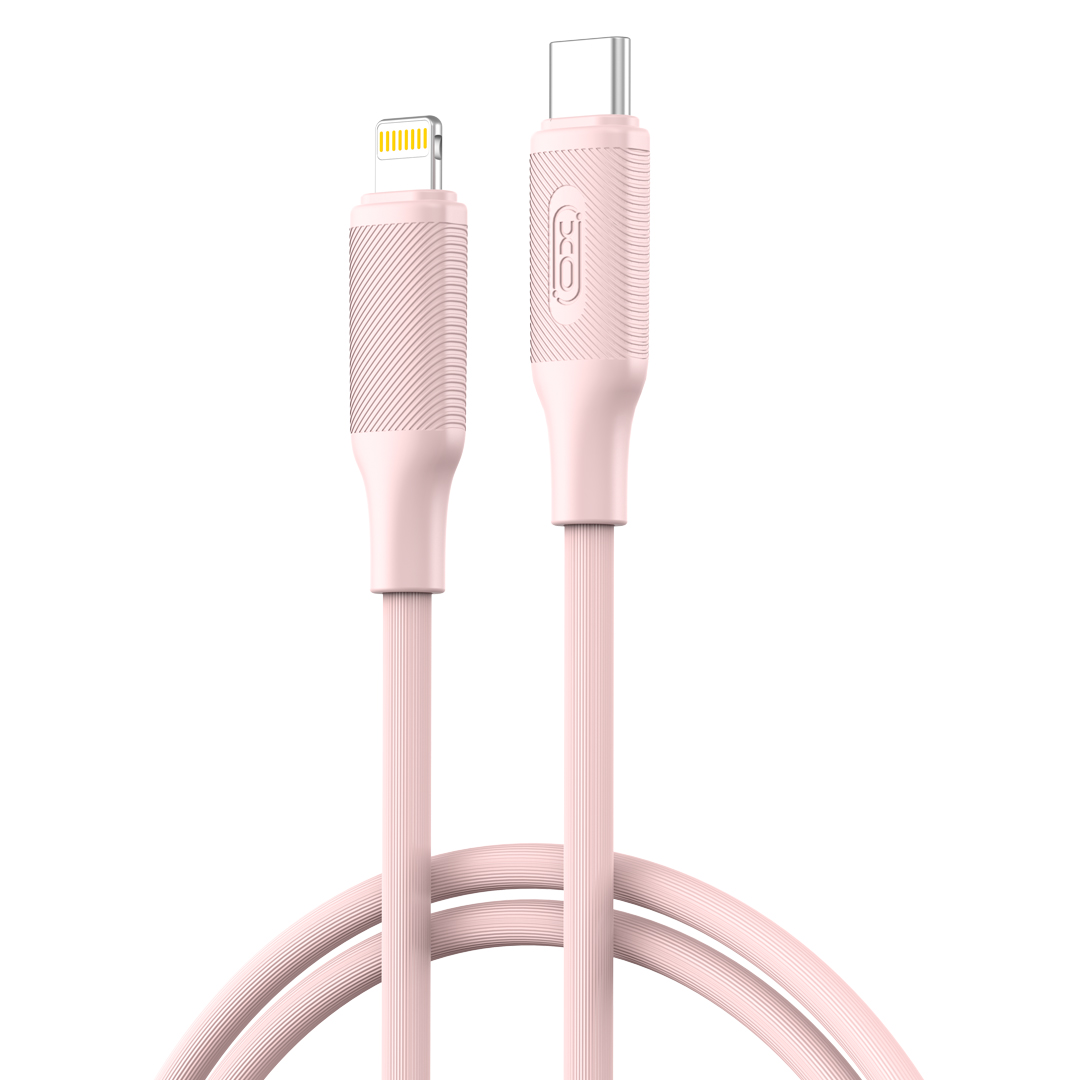 XO NB-Q265A PD 27W Καλώδιο Αντάπτορας Type-C σε Lightning Μινιμαλιστικό Ροζ