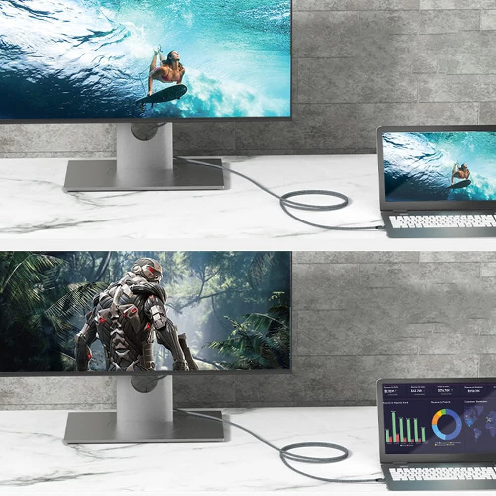 Καλώδιο Type-C to 8K 60hz DP 1.8m - Image 4