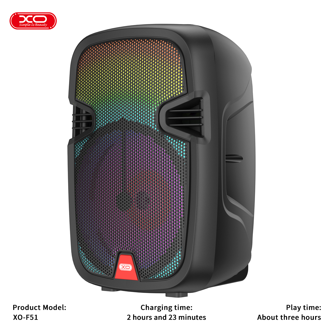 XO F51 Πολύχρωμο Jade Ηχείο Speaker RGB Bluetooth - Image 4
