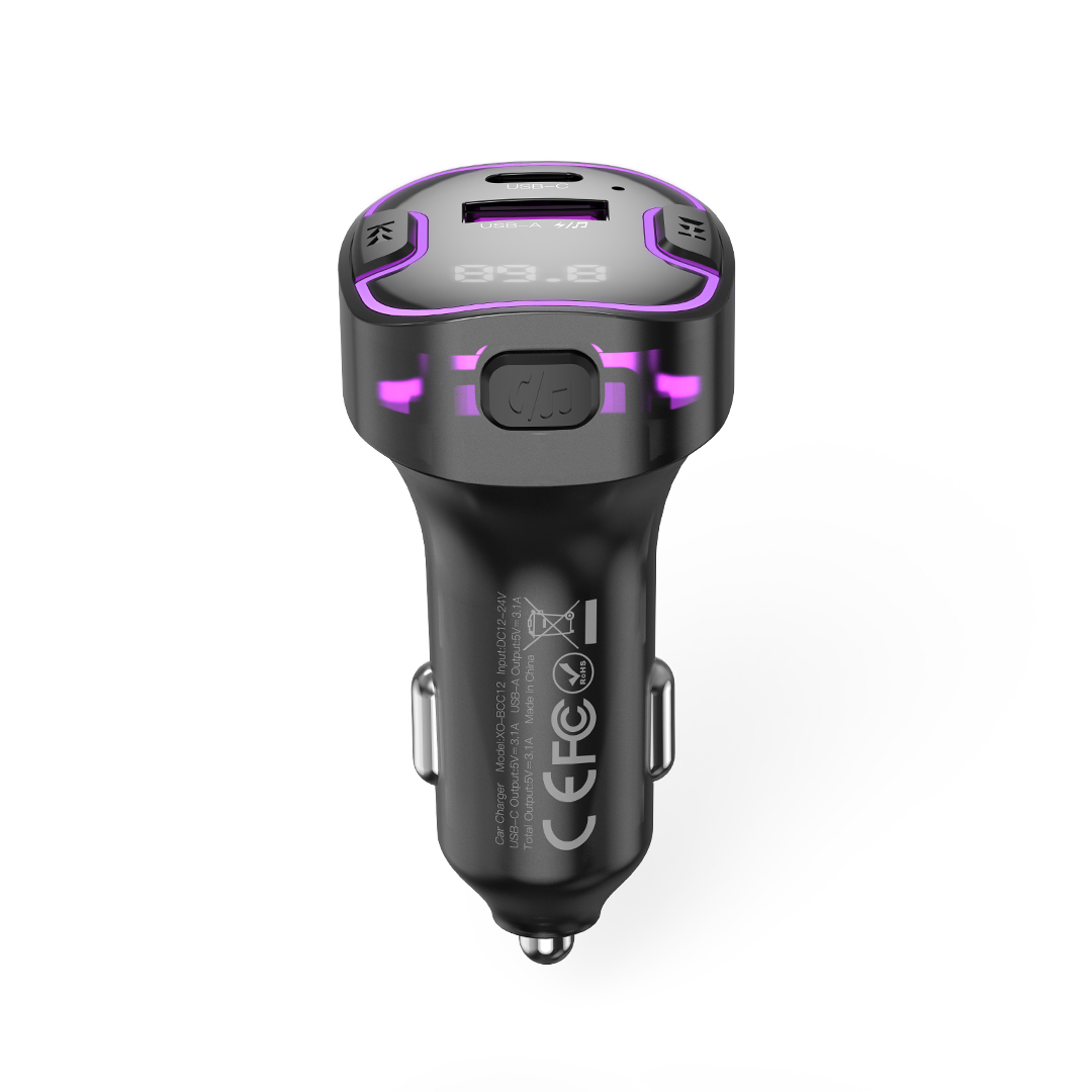 XO BCC12 Smart Bluetooth MP3+5V3.1A Car Charged Atmosphere Light - Image 6