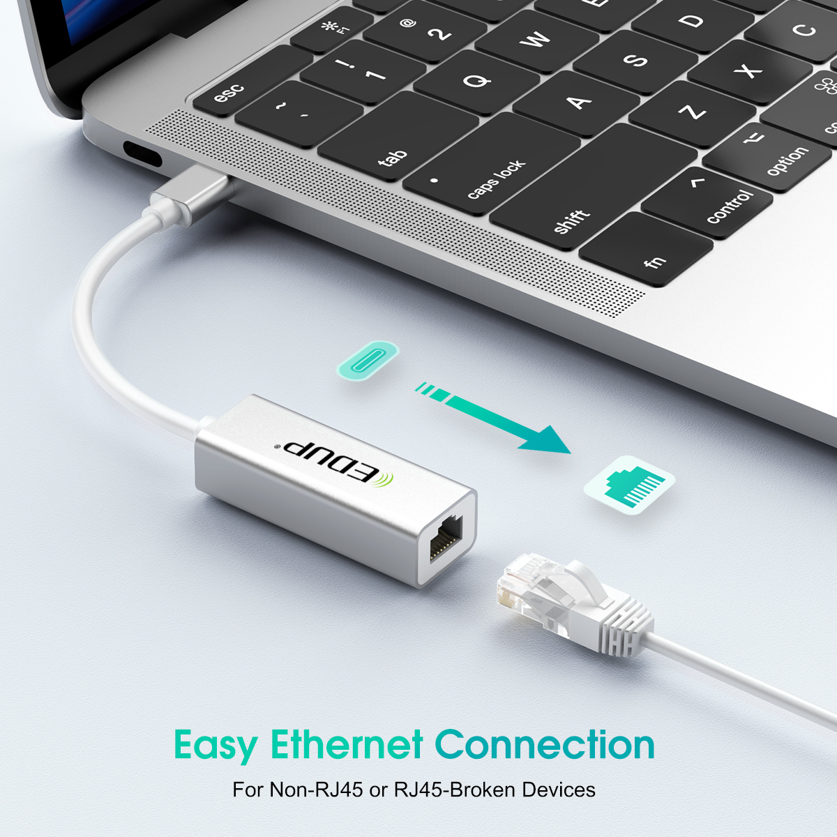 Αντάπτορας EDUP EP-9802 10/100/1000Mbps Type-C LAN - Image 5