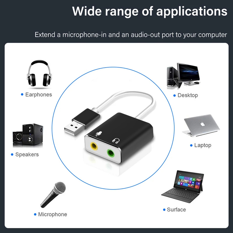 Κάρτα ήχου USB 7.1 με καλώδιο - Image 5