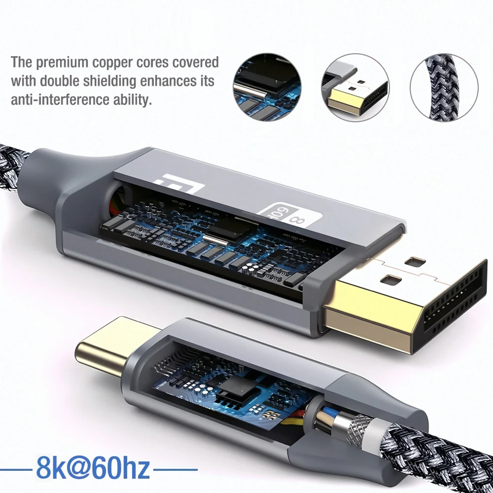 Καλώδιο Type-C to 8K 60hz DP 1.8m - Image 6