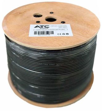 ATC Στροφείο RF ATC-723 RG6 PET Μαύρο 300m