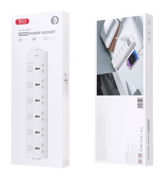 XO WL18 (UK) Πολύπριζο 6AC με Ανεξάρτητο Διακόπτη - Image 5