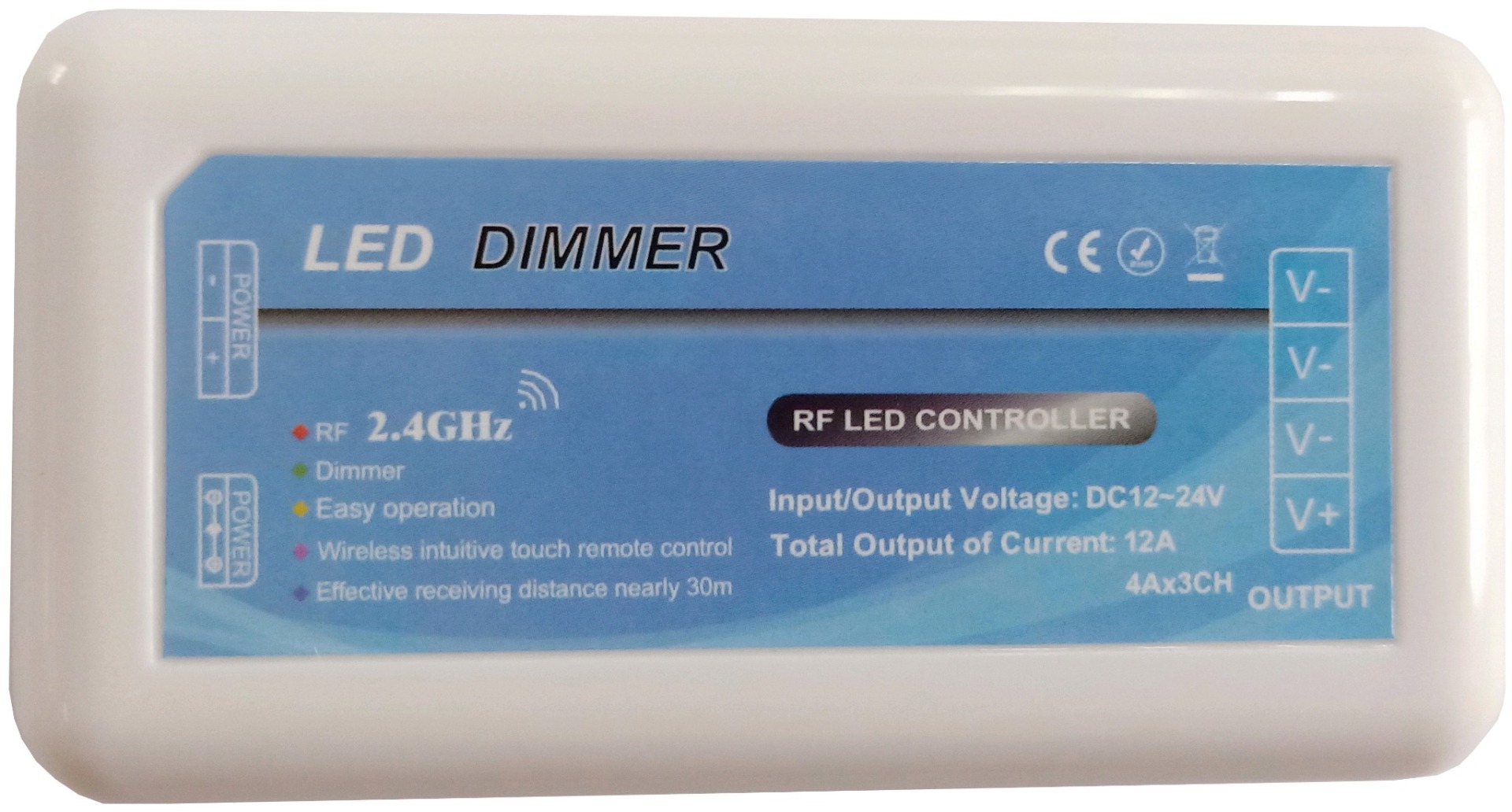 Avide Ελεγκτής LED Ταινίας 12V 144W με Ντίμερ 4 Ζωνών