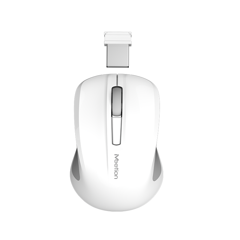 Meetion MT-MINIGO Αθόρυβο Mini 2.4G Ασύρματο Optical Ποντίκι Λευκό