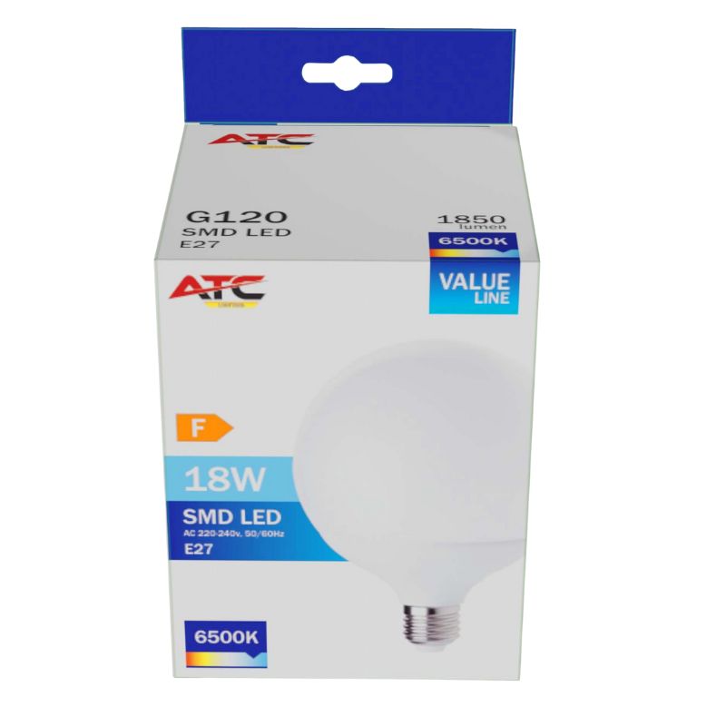 ATC SMD Λαμπτήρας LED Globe G120 230V 18W/1850LM E27 6500K - Image 3