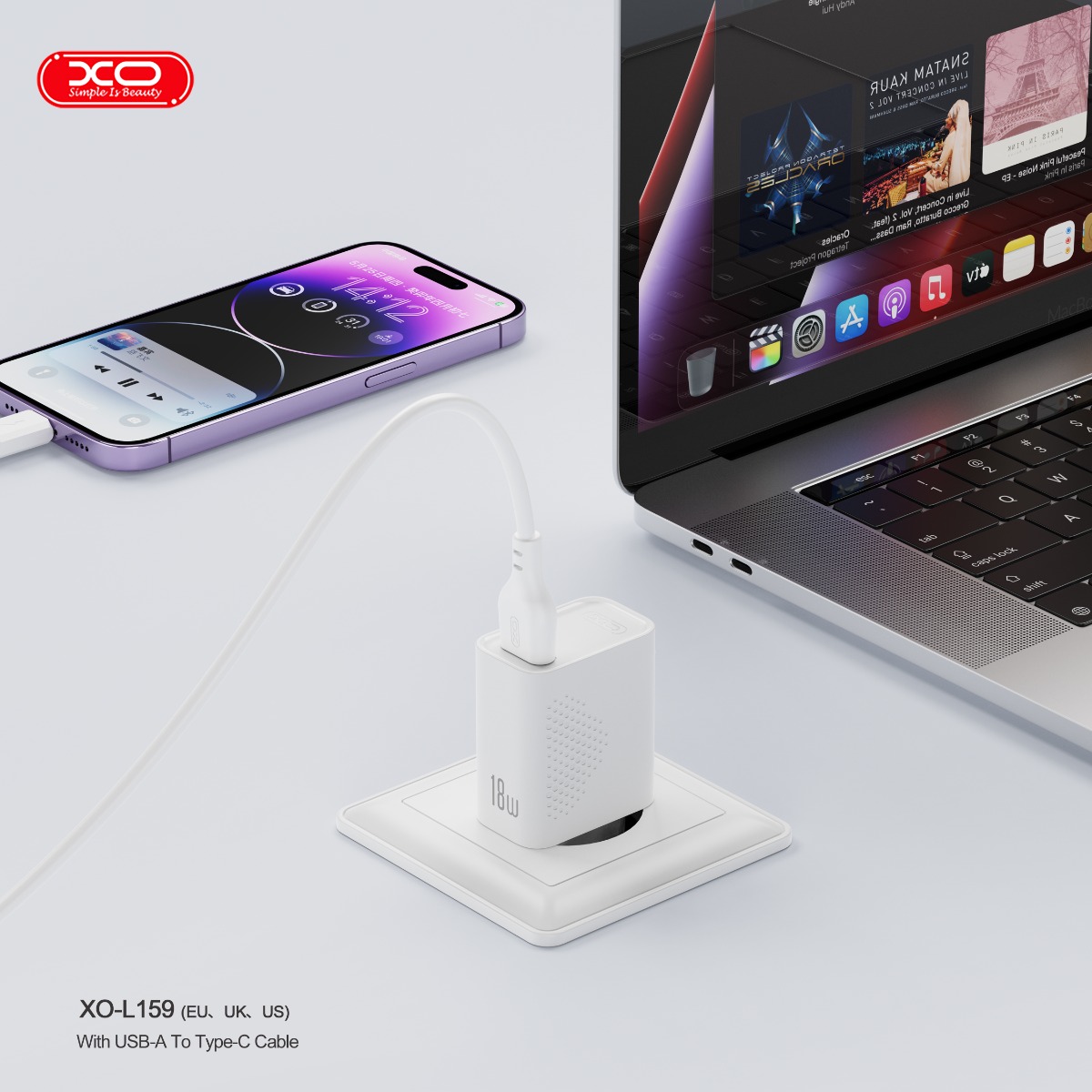 XO L159 Φορτιστής Ταχείας Φόρτισης EU QC18W με USB-A - Image 6