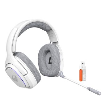 Meetion BTH012 Ενσύρματα Gaming Ακουστικά Κεφαλής 2.4G Bluetooth Λευκά