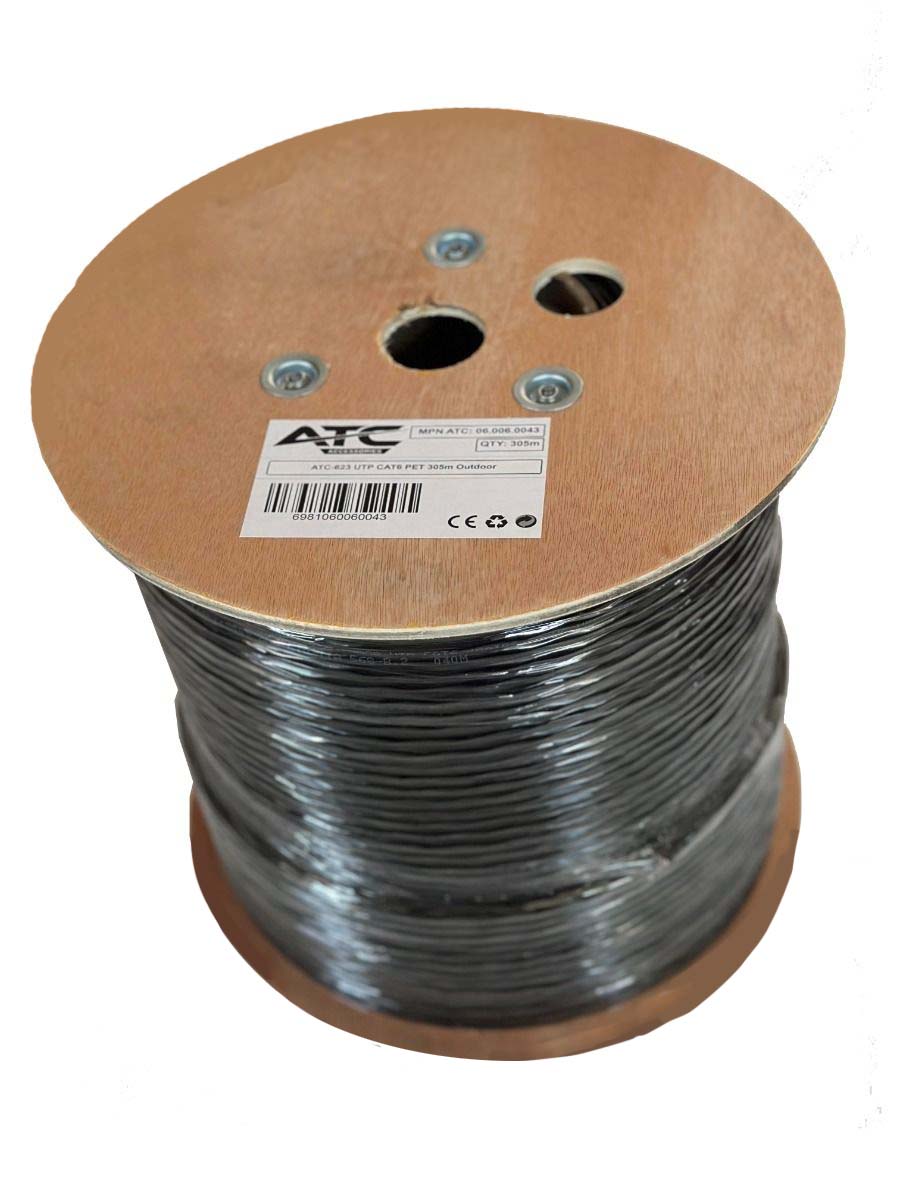 ATC Στροφείο Δικτύου ATC-623 UTP CAT6 PET 305m Εξωτερικό
