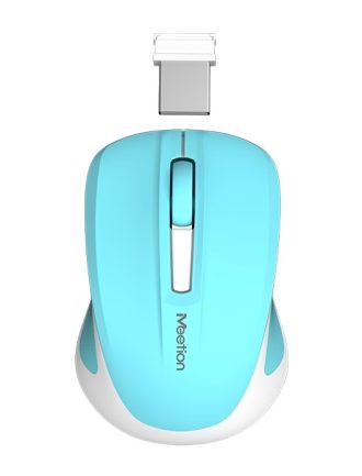 Silent Mini 2.4G Οπτικό Ασύρματο Ποντίκι (Κυανό)