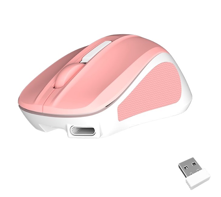 Silent Mini 2.4G Οπτικό Ασύρματο Ποντίκι (Ροζ) - Image 2