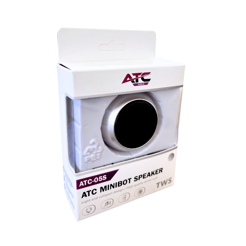 ATC-05S Mini Φορητό Ηχείο Ασημί - Image 2