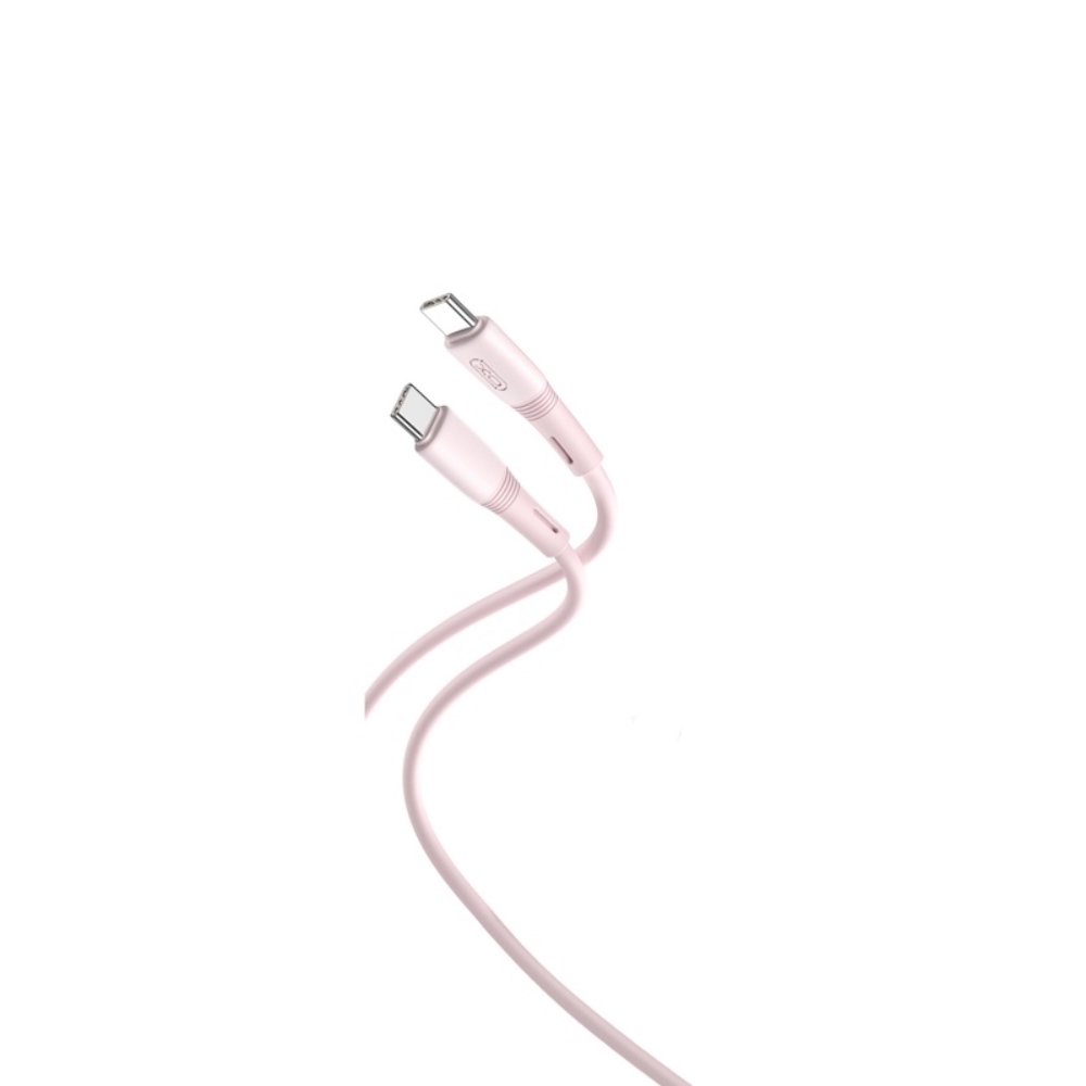 XO NB-Q226B 60W Καλώδιο Μεταφοράς Δεδομένων Type-C σε Type-C Σιλικόνης Ροζ - Image 7