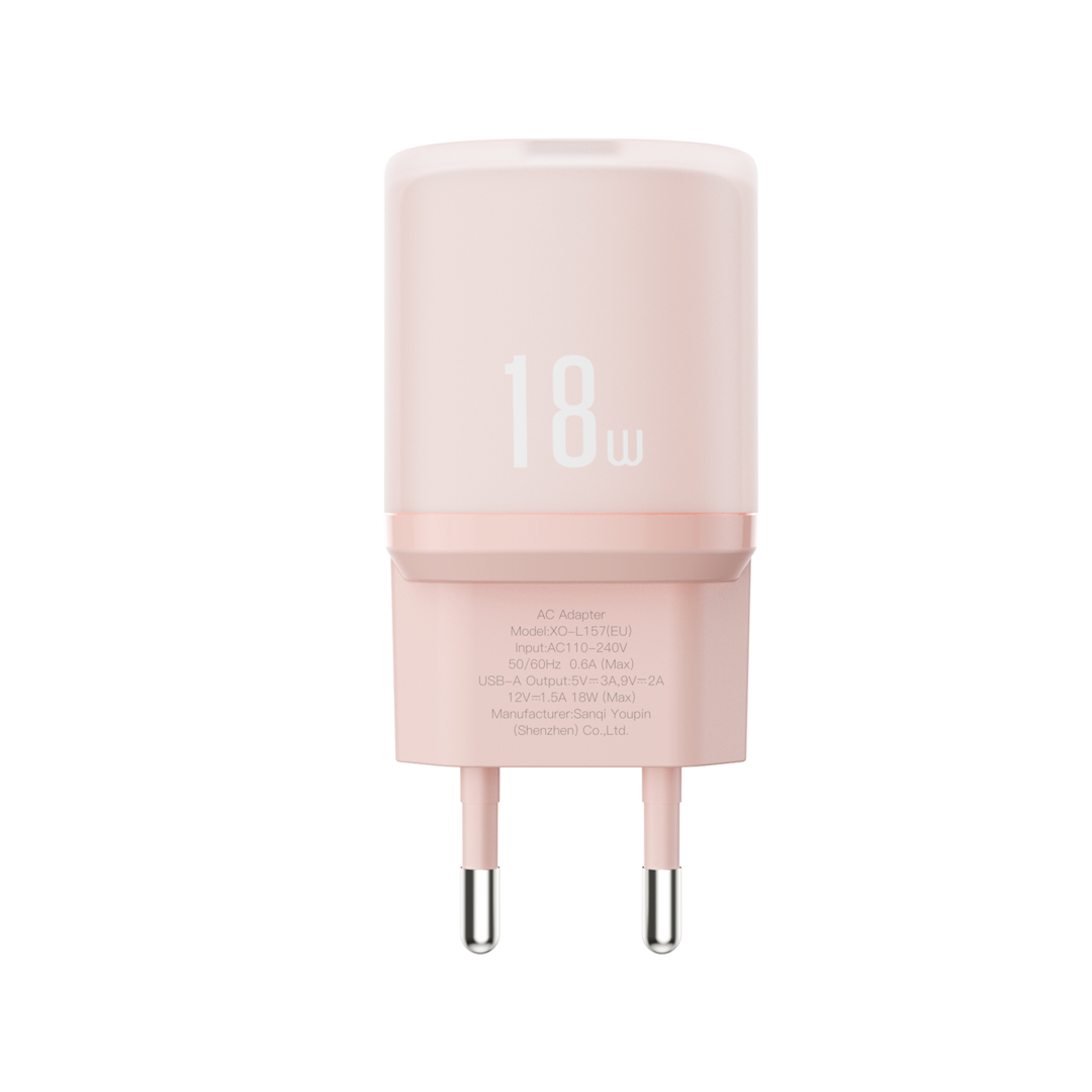 XO L157(EU) Φορτιστής QC3.0 18W Ροζ