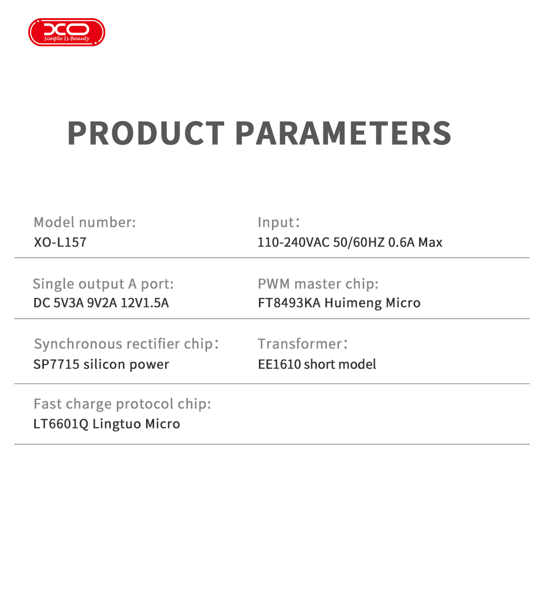 XO L157(EU) Φορτιστής QC3.0 18W Ροζ - Image 3