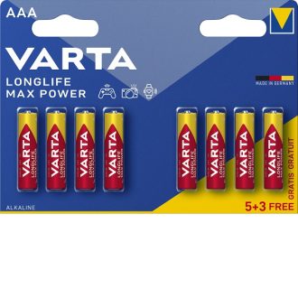 Varta Μπαταρίες Longlife Max Power Αλκαλικές Mignon AAA B5+3