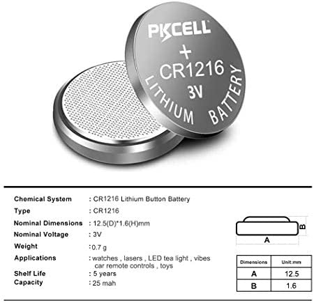 Pkcell Μπαταρία Κουμπί Λιθίου CR1216-1B (1τμχ) - Image 2