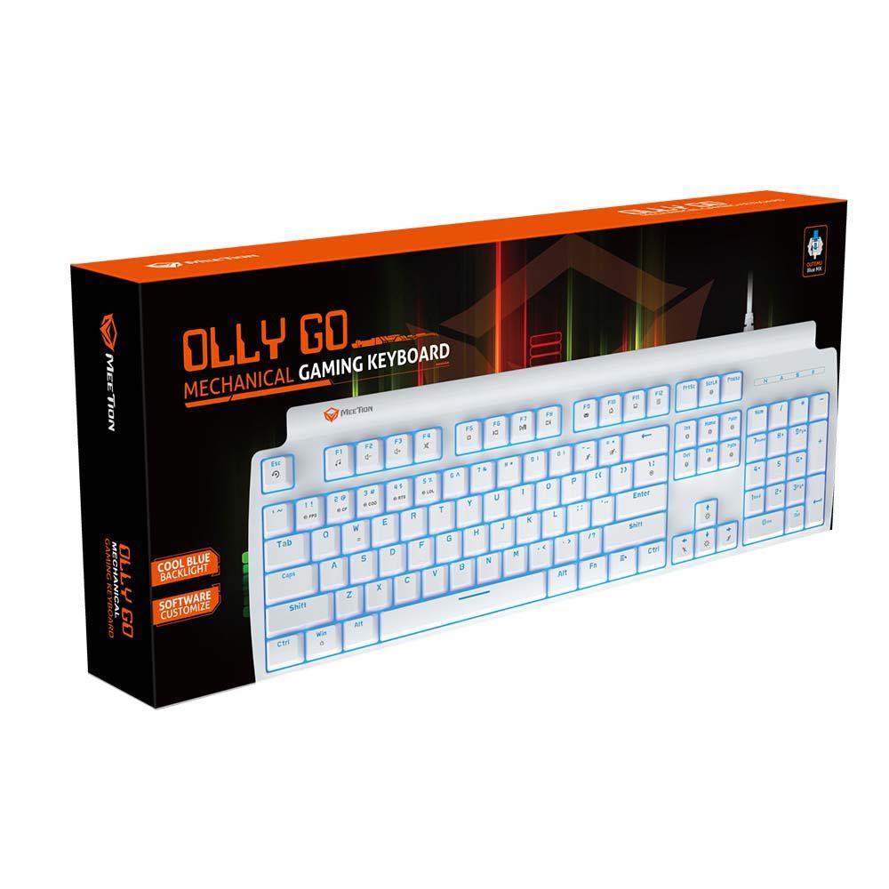 Meetion MT-MK600MX Μηχανικό Gaming Πληκτρολόγιο / Μπλέ Διακόπτες / Λευκό - Image 10