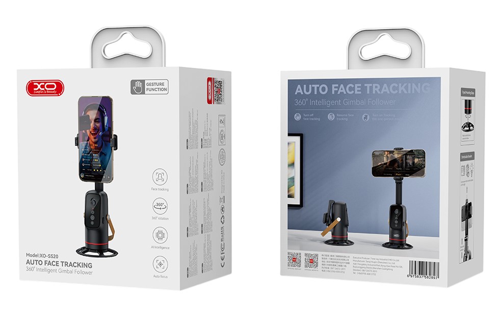 XO SS20 Βάση Κινητού με Smart Face Tracking & Περιστροφή 360° - Image 6