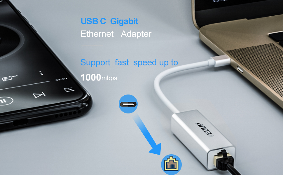 Αντάπτορας EDUP EP-9802 10/100/1000Mbps Type-C LAN - Image 6