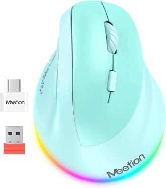 Meetion MT-BTM010R Δεξί Εργονομικό Ασύρματο Ποντίκι Πράσινο