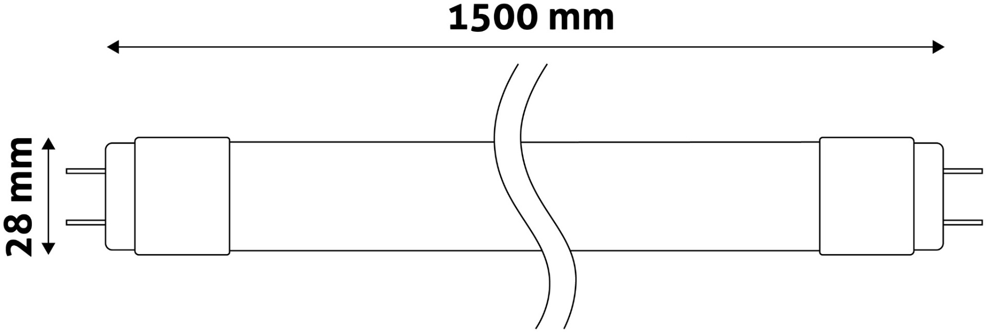 Avide Λάμπα LED Τύπου Φθορίου 24W G13 1500mm Θερμό 3000K - Image 2
