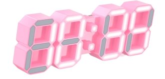EDUP EH-LEDNI-B-1 Ρολόι Τοίχου 3D LED 5,2" Μίνι Ροζ