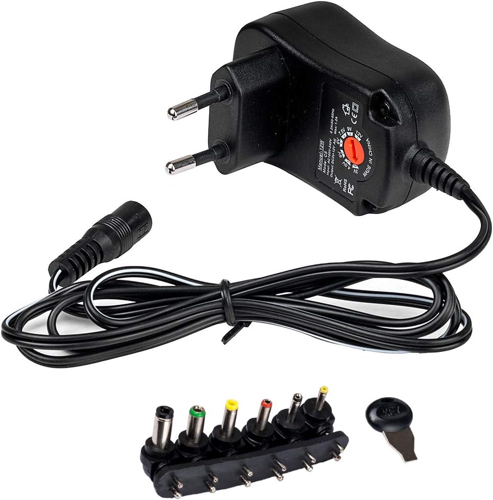 Τροφοδοτικό 12W 12V/1A Switching με 6 Κεφαλές