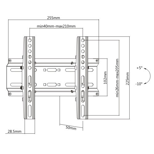 ATC Βάση Τηλεόρασης Επιτοίχια ATC-2522 - Image 3