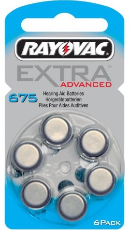 Rayovac Μπαταρίες Βαρηκοΐας Extra Advanced 675 (6τμχ)