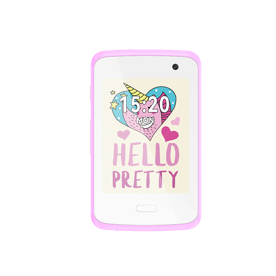 XO H150 Παιδικό Smart Κινητό 2G με οθόνη 2.8' 30W Pixel Λευκό/Ροζ - Image 2