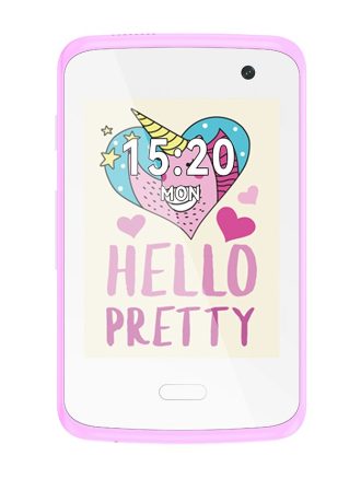 XO H150 Παιδικό Smart Κινητό 2G με οθόνη 2.8' 30W Pixel Λευκό/Ροζ