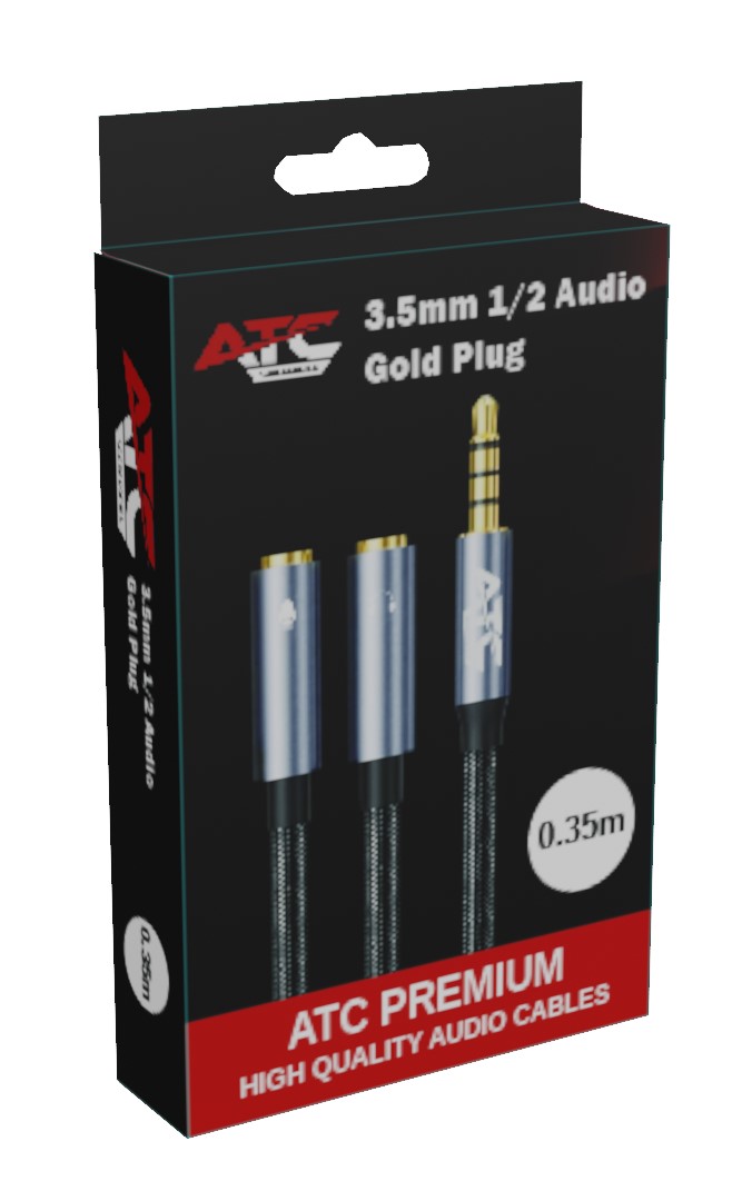 Αντάπτορας ATC HQ 3.5mm 4PIN Θηλυκό σε 2x 3.5mm 0.35m - Image 2